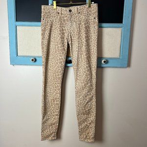 Rich and Skinny Tan Giraffe Print Skinny Jeans Sz. 27  Lyocell  Cotton Rayon